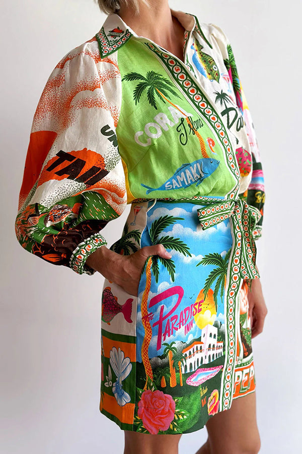 Kim - Belted Pocket Shirt Mini Dress