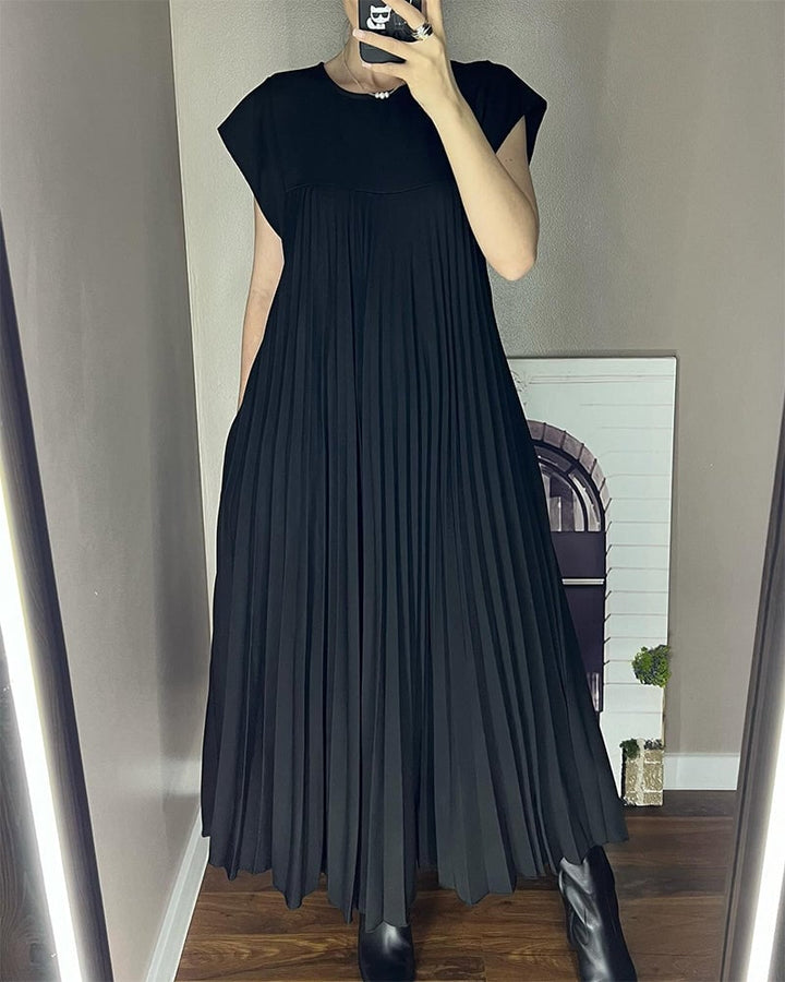 Sophia - Elegant Spliced Pleated Maxi Dress