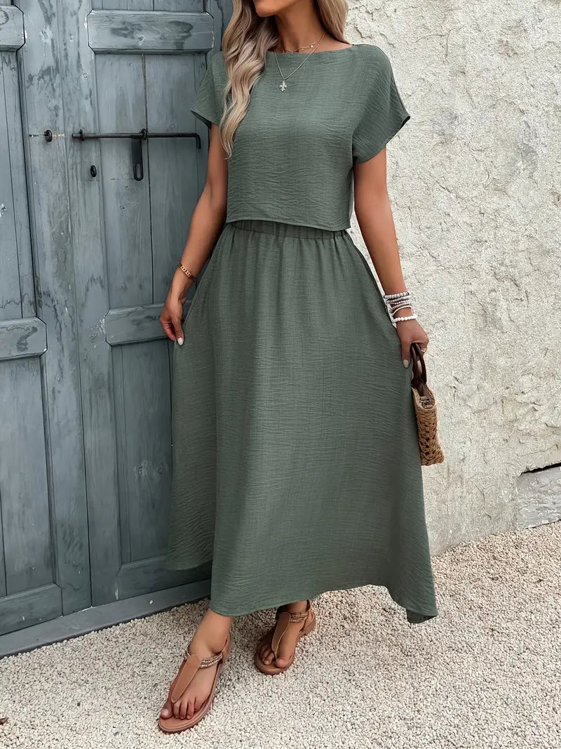 Hannah™ - Comfy Top and Skirt Set