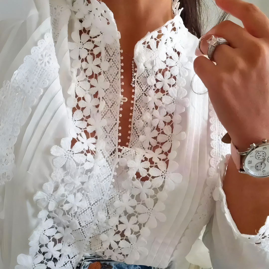Elena - Blooming Floral Lace Top