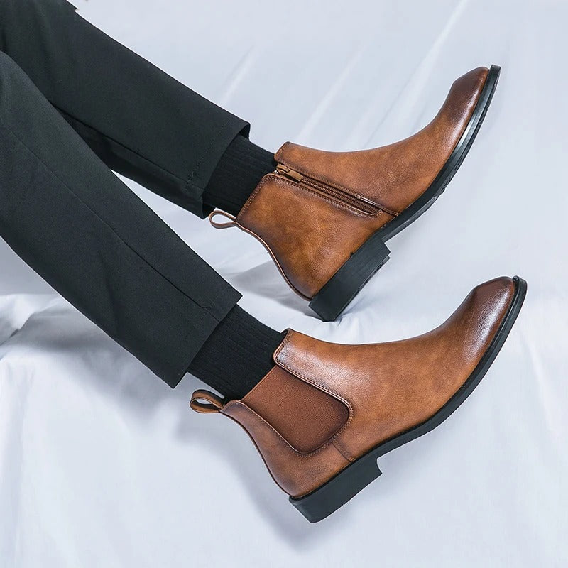 Nathan™ - Elegant Chelsea Boots with Zipper