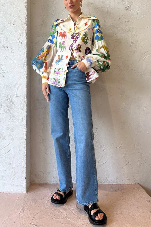 Adalie - Love Balloon Sleeve Shirt