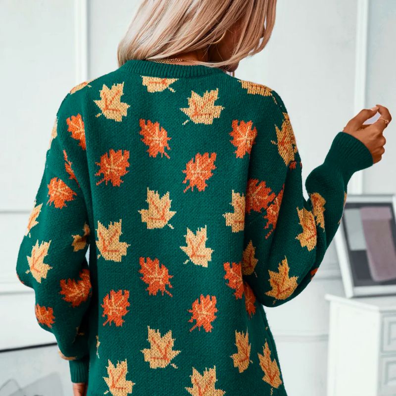 Sophia™ - Comfortable Leaf Style Sweater
