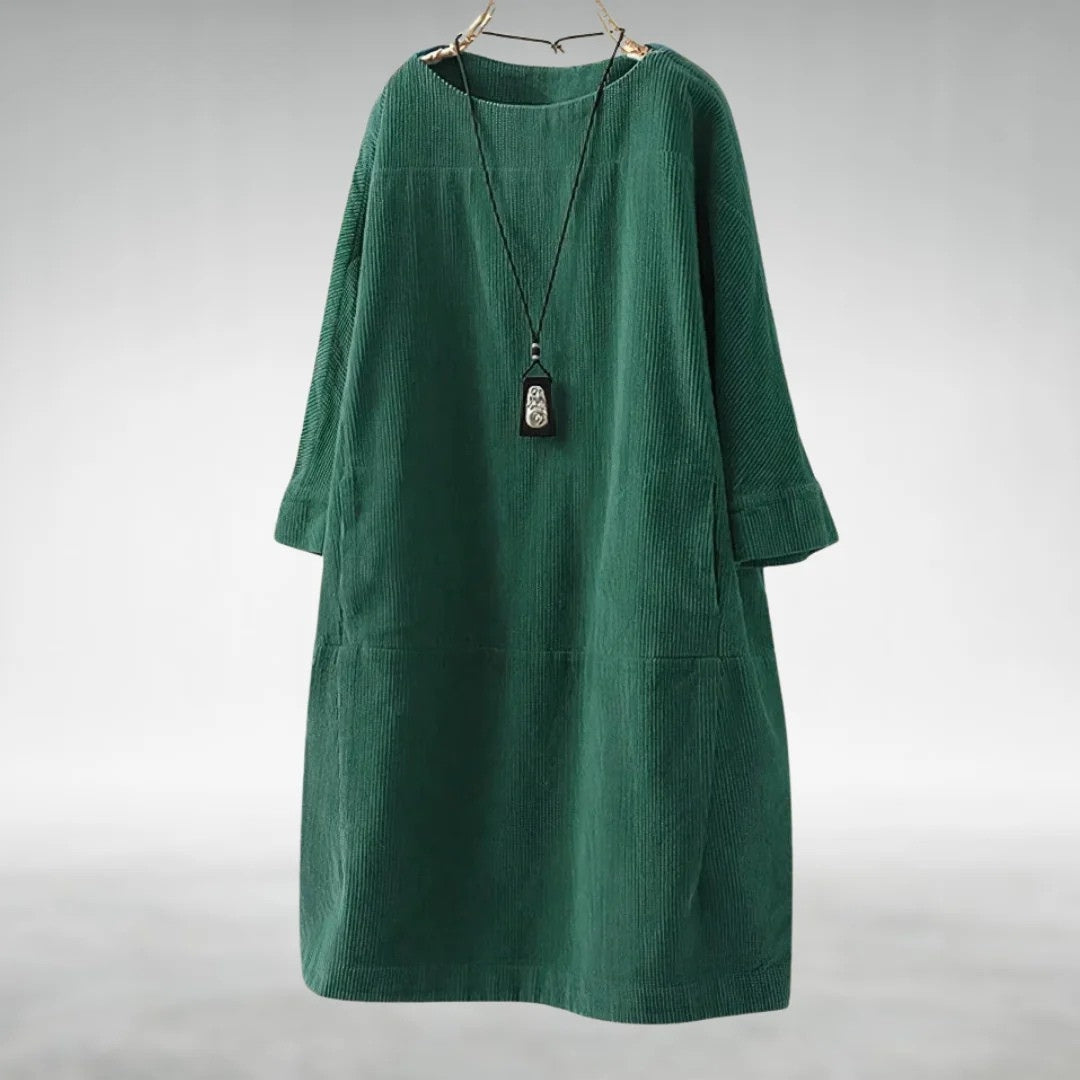Grace | Relaxed Corduroy Midi Dress