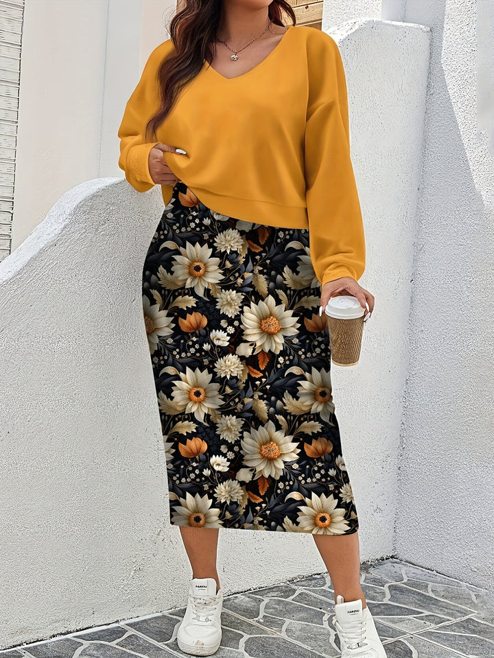 Alyssa™ - Stylish Sweatshirt and Dress Set