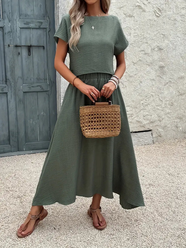 Hannah™ - Comfy Top and Skirt Set