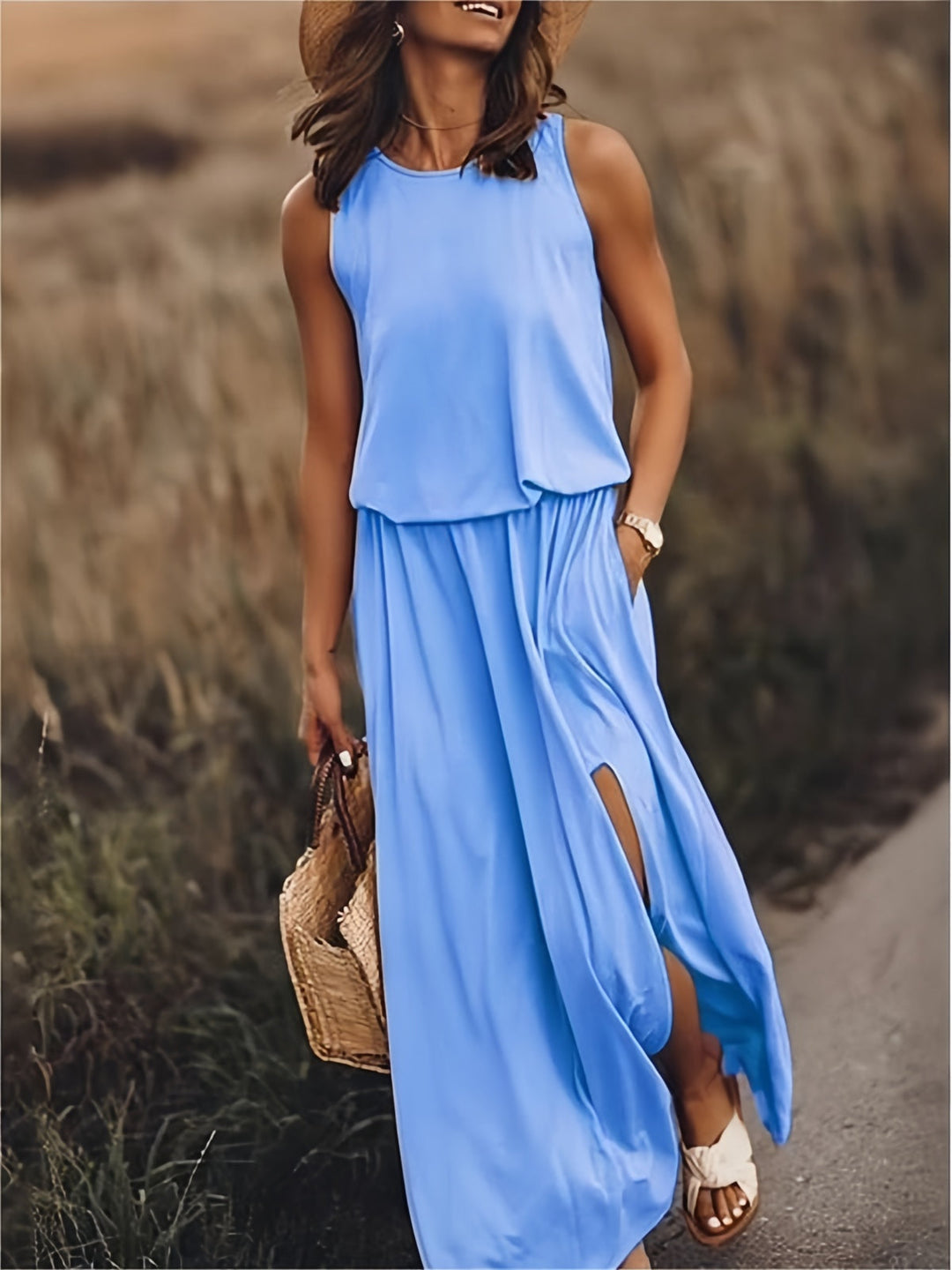 Minerva - Sleeveless Maxi Gown