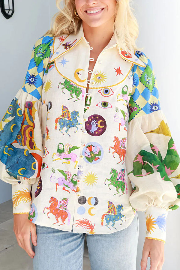 Adalie - Love Balloon Sleeve Shirt