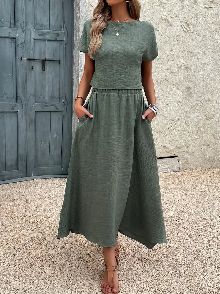 Hannah™ - Comfy Top and Skirt Set