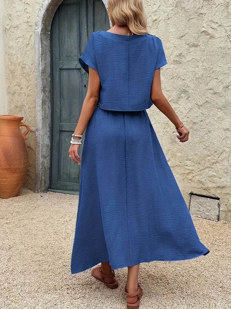 Hannah™ - Comfy Top and Skirt Set