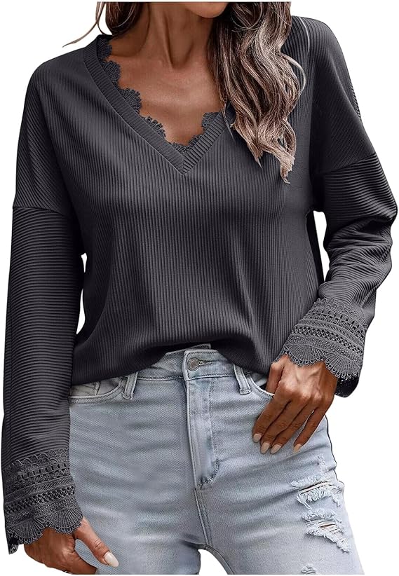 Olivia™ - Stylish V-Neck Long-Sleeved Sweater