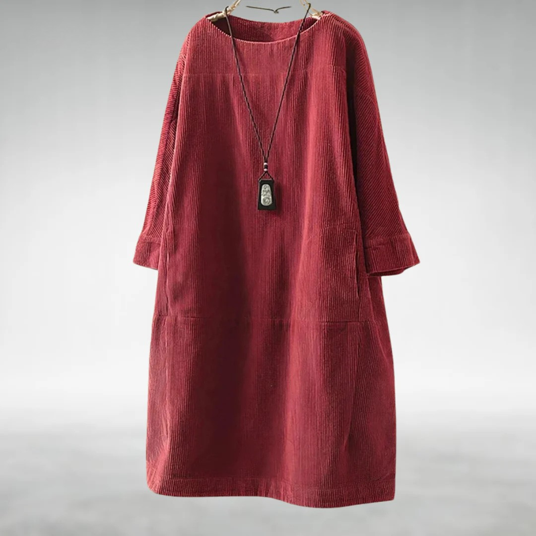 Grace | Relaxed Corduroy Midi Dress