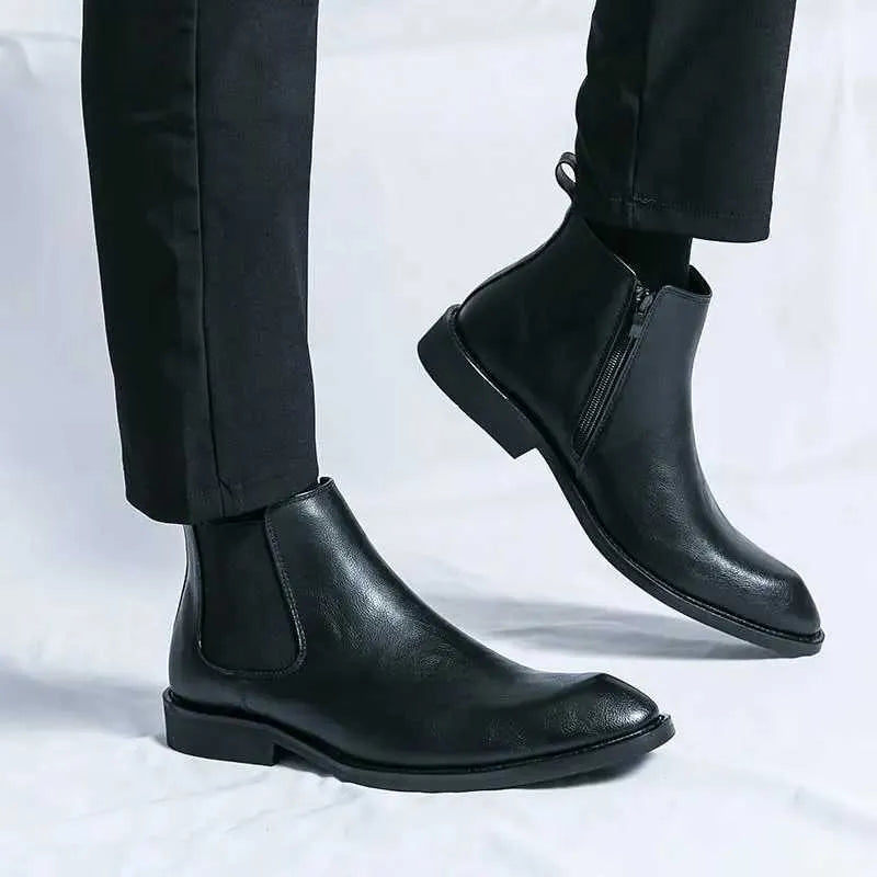 Nathan™ - Elegant Chelsea Boots with Zipper
