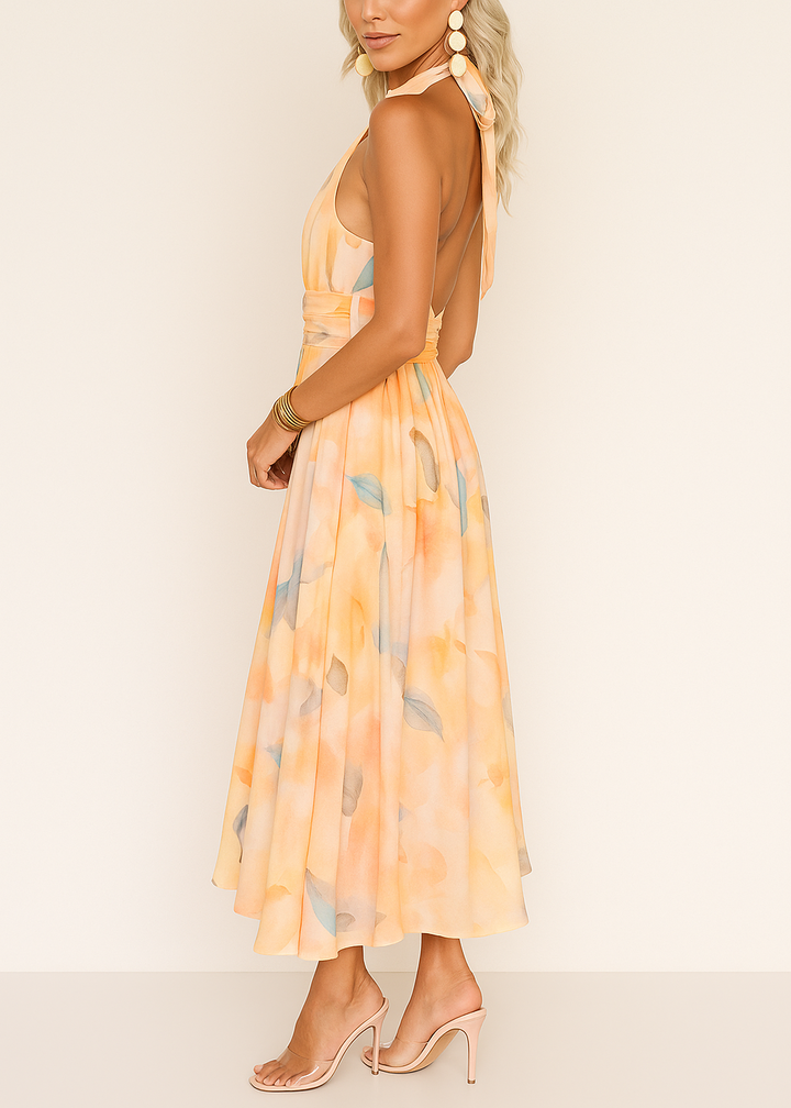 Cheryl - Pastel Dream Flowing Maxi Dress