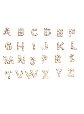 Mikhaela | Letter Earrings 18k Gold