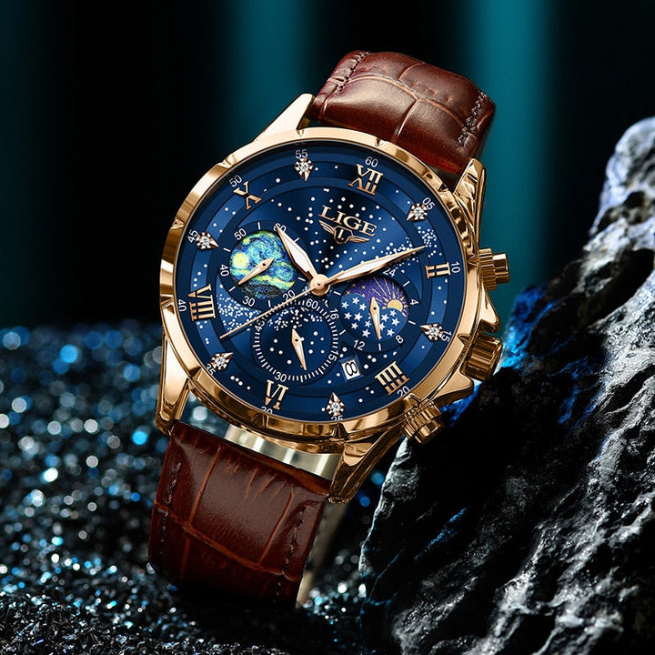Caleb™ - Elegant Moonphase Watch