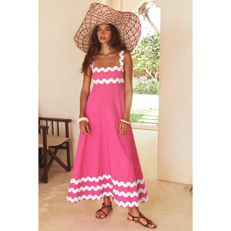 Ashly™ - Boho Slash Neck Maxi Dress