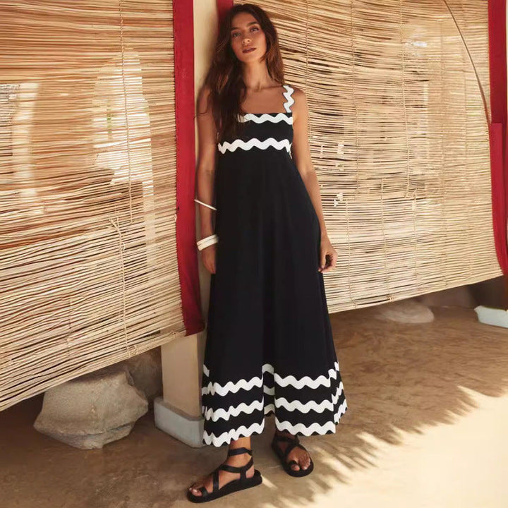 Ashly™ - Boho Slash Neck Maxi Dress
