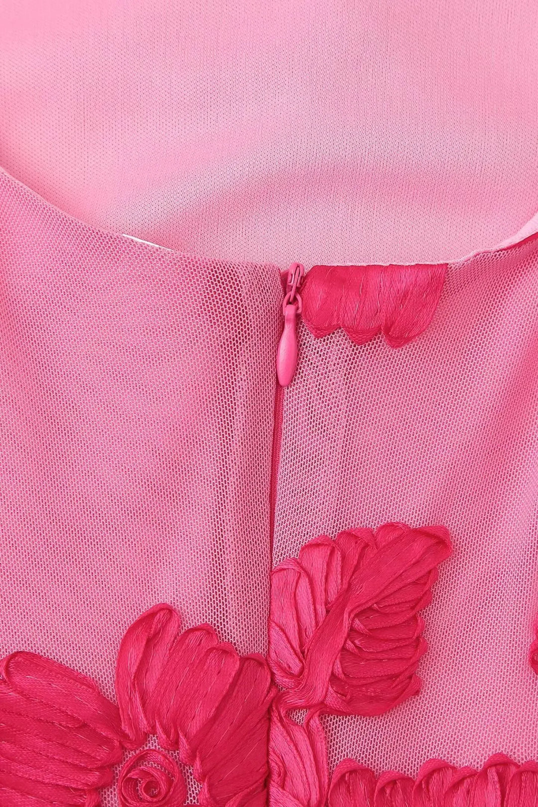 Calliope - Floral Appliqué Mesh Maxi Dress