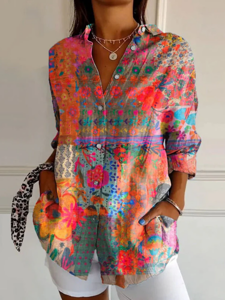 Elegant Floral Print Blouse