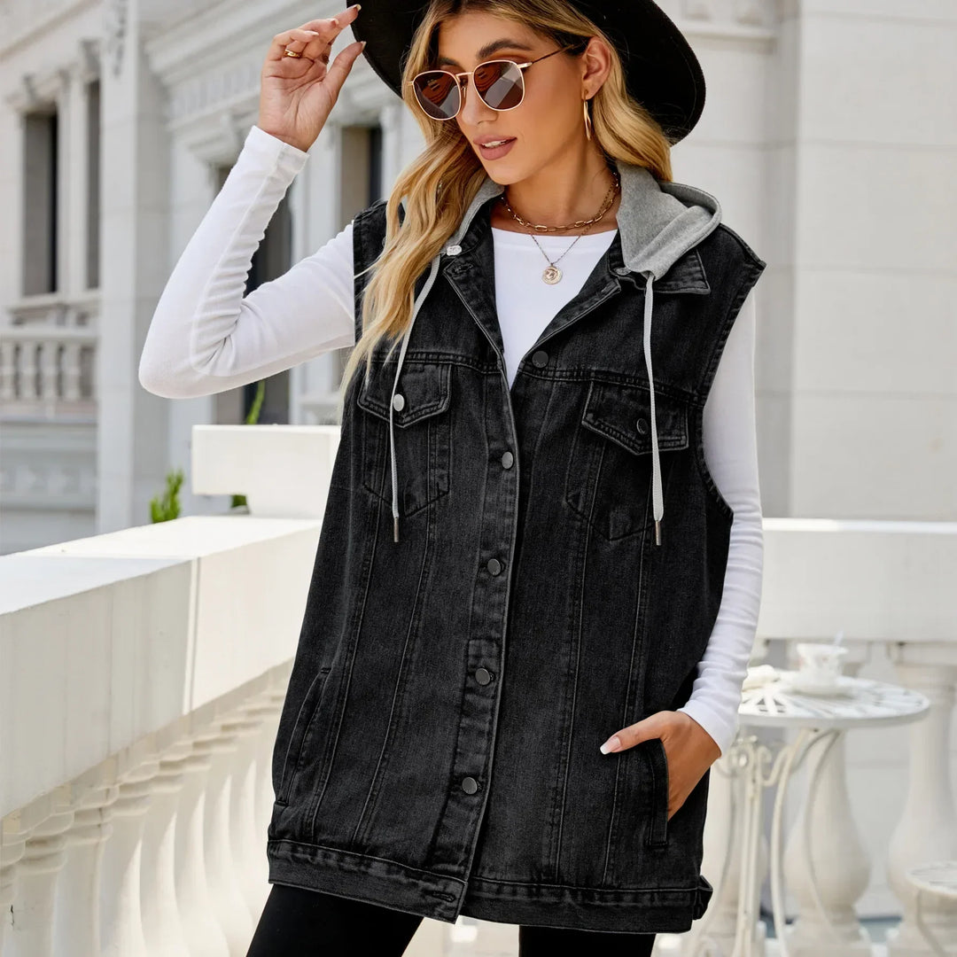 Grace™ - Stylish Hooded Denim Jacket