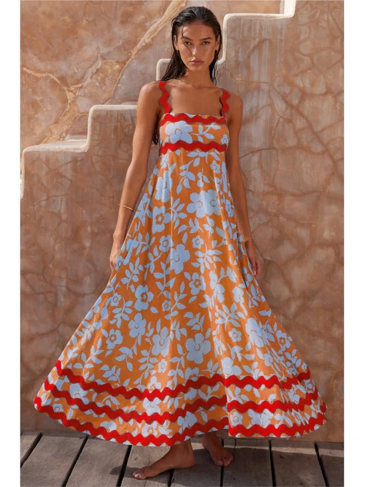 Solana - Elegant Floral Maxi Dress