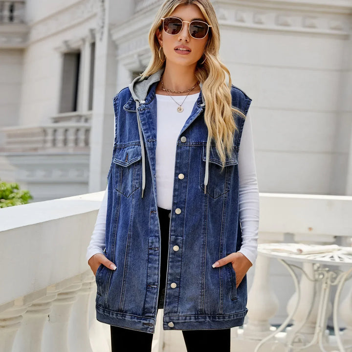 Grace™ - Stylish Hooded Denim Jacket