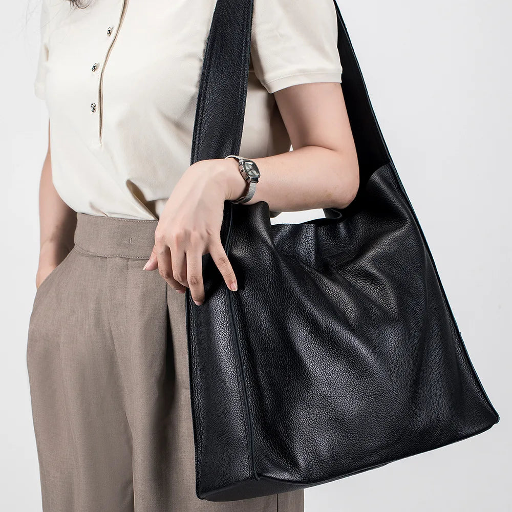 Cowhide Leather Tote Bag