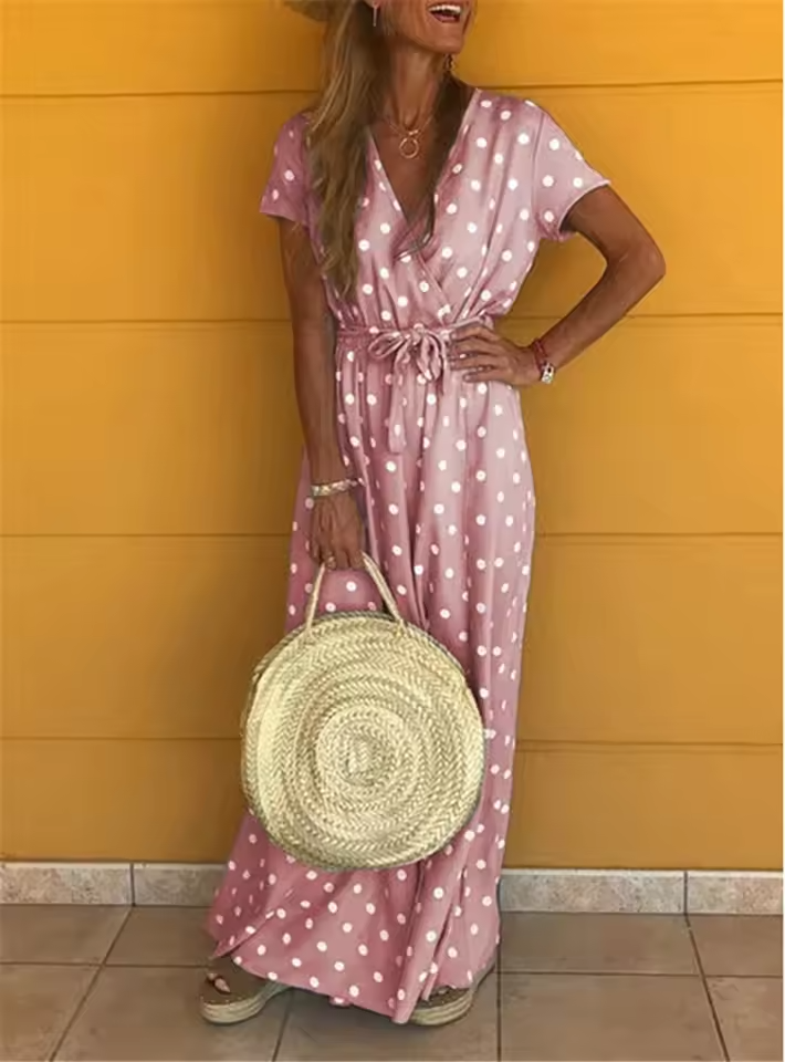 Maeve - Classic Charm Polka Dot Wrap Dress