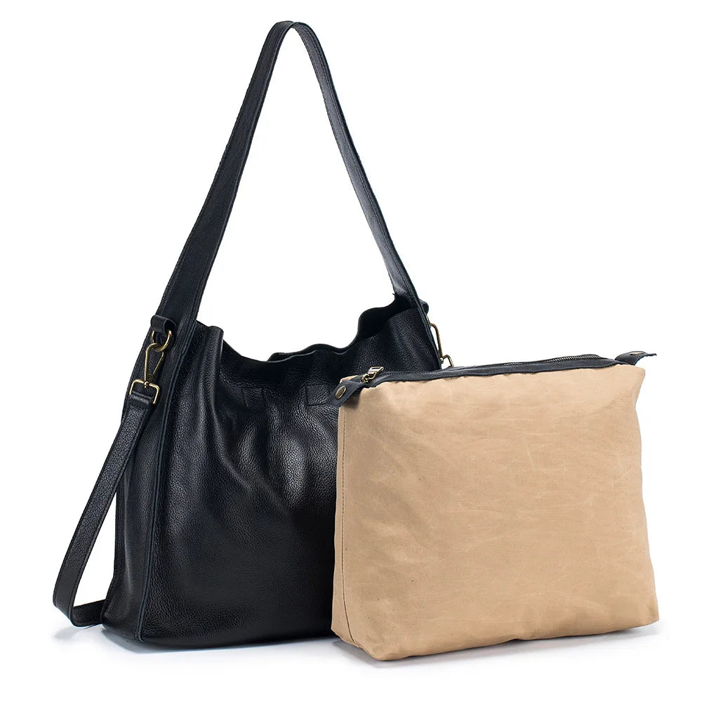 Cowhide Leather Tote Bag