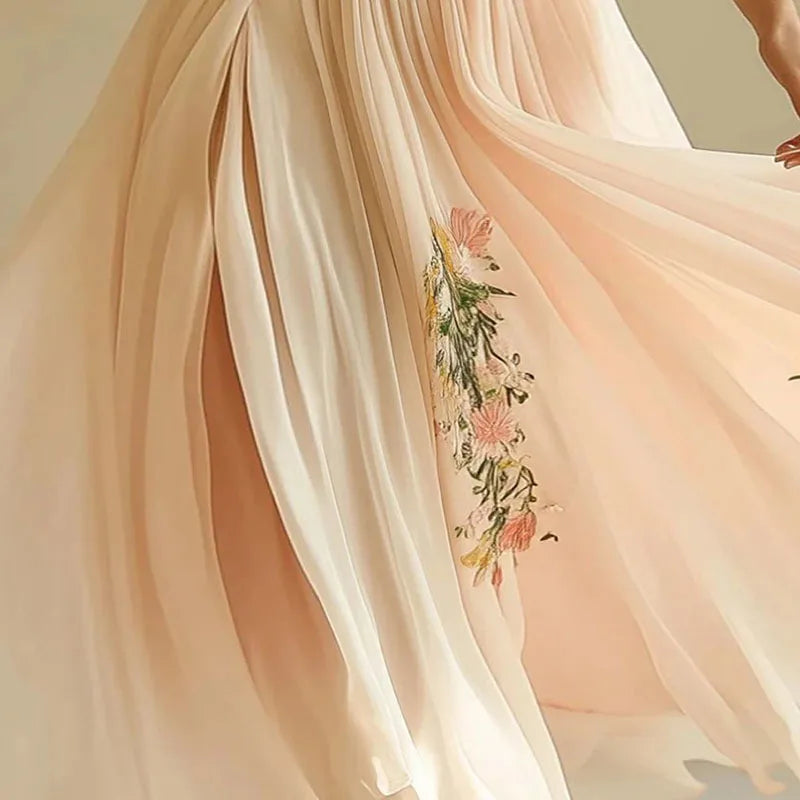 Amelia | Elegant High Waist V-Neck Party Dress