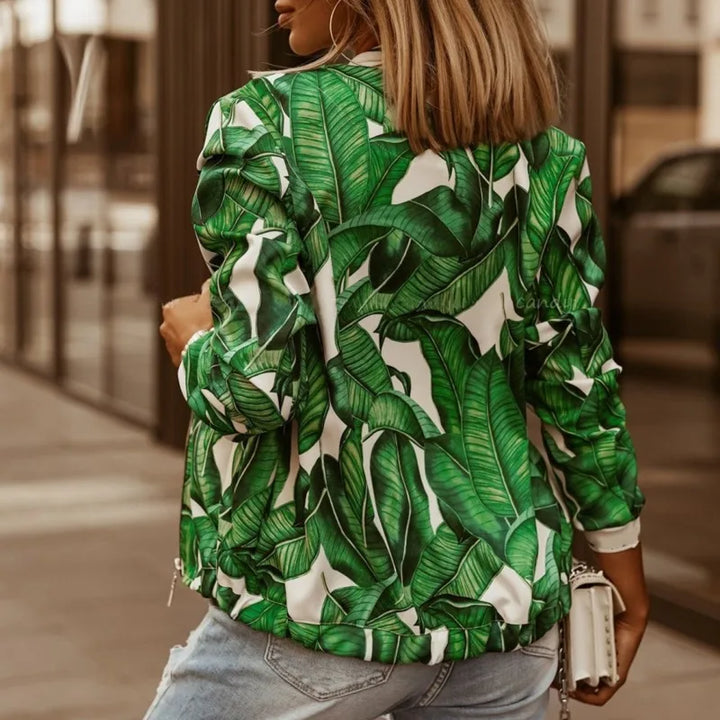 Layla™ - Stylish Flower Print Long Sleeve Jacket