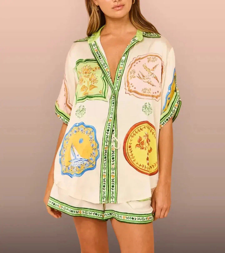 Barrett - Tiles of Life Casual Shorts Set