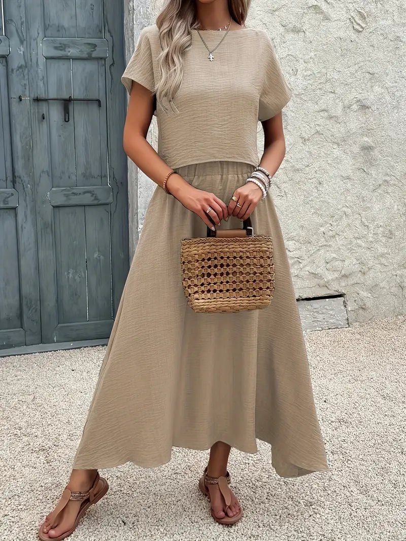 Hannah™ - Comfy Top and Skirt Set