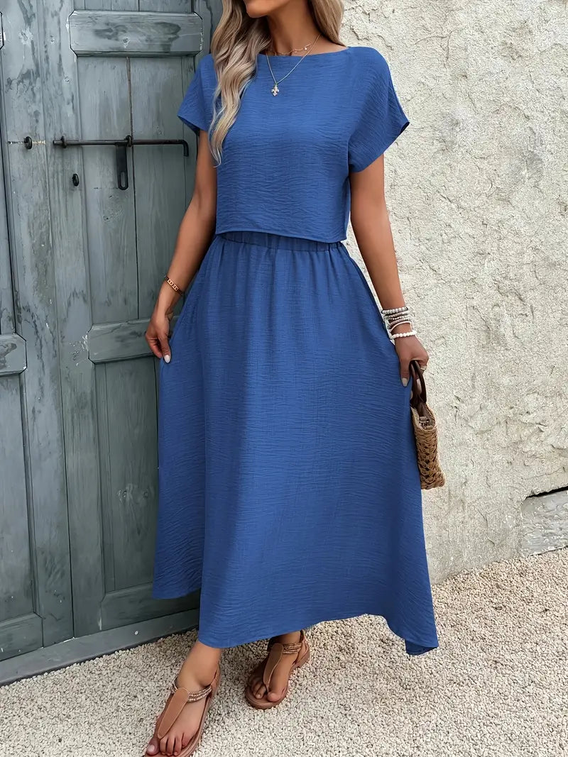 Hannah™ - Comfy Top and Skirt Set