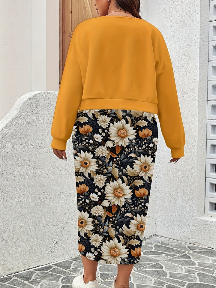 Alyssa™ - Stylish Sweatshirt and Dress Set