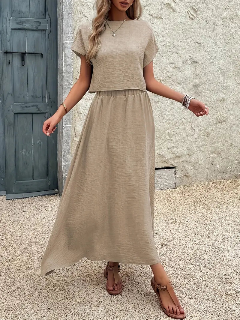 Hannah™ - Comfy Top and Skirt Set