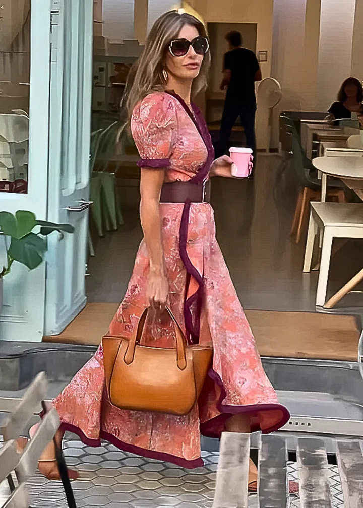 Charlotte - Elegant Pink Maxi Dress