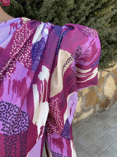 Yllana™ | Purple One-Shoulder Midi Dress for Women