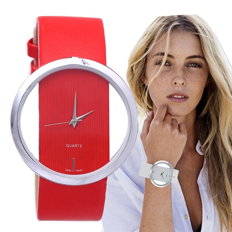 Olivia™ - Elegant Transparent Dial Quartz Watch