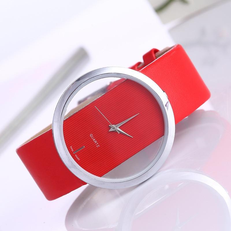 Olivia™ - Elegant Transparent Dial Quartz Watch