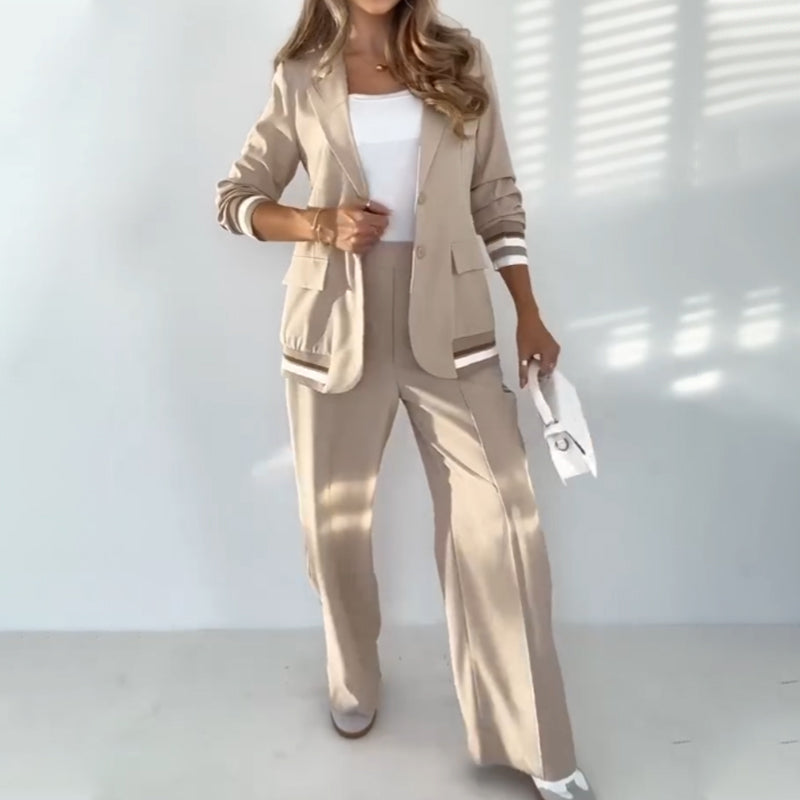 Mia™ - Blazer and Wide Leg Pants Set